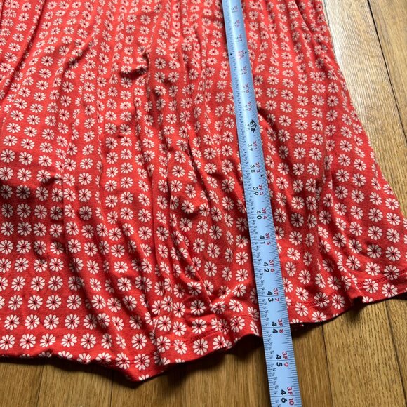 Maeve Anthropologie Size 1X Tangerine Orange Brianne Floral Cowl Neck Midi Dress - Picture 12 of 16